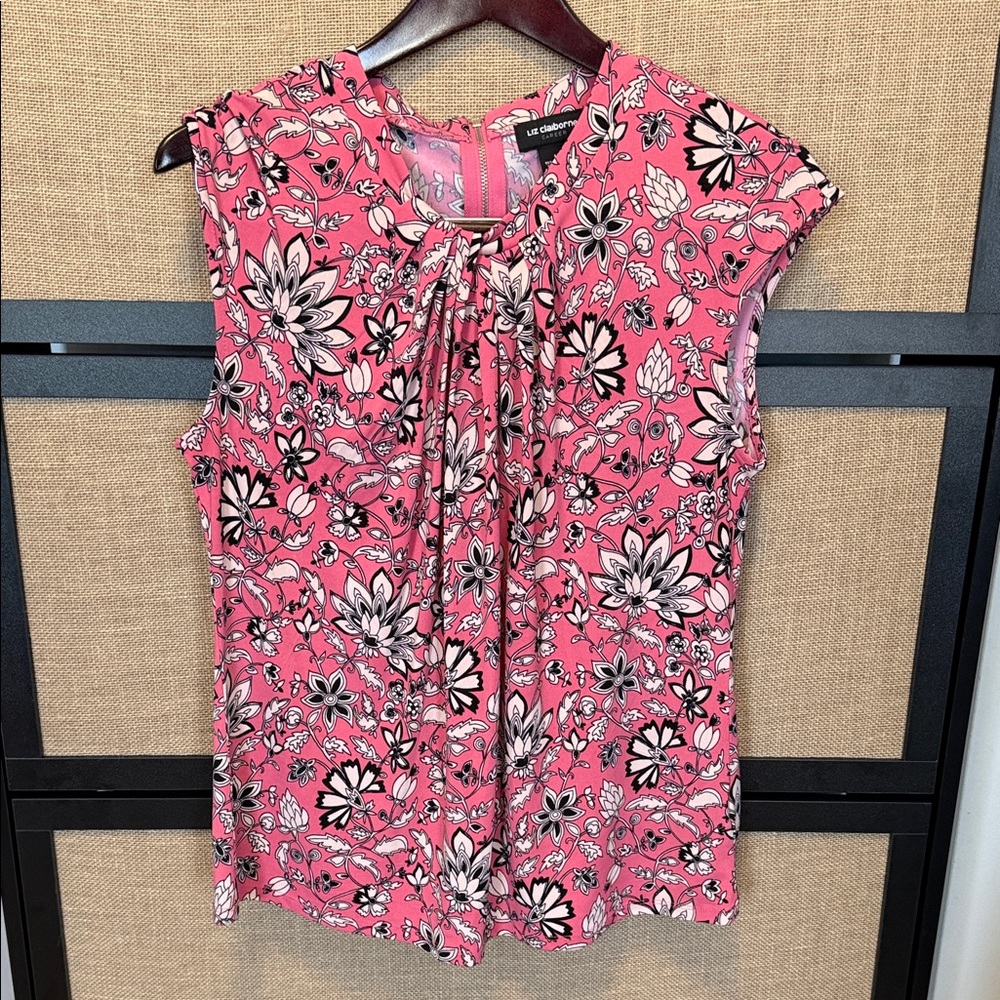 Liz Claiborne Pink Floral Blouse